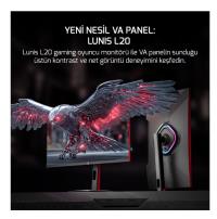 GAMEPOWER 24" LUNIS L20 FLAT 240Hz 0.5Ms VA FHD RGB Pivot Gaming Monitör (Sıfır Ölü Piksel Garantili)